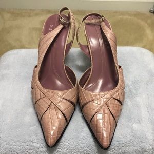 Dusty Rose Sling back pump